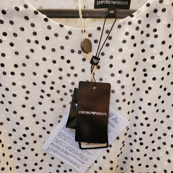 NWT Emporio Armani Long Off-White Dress - Picture 3 of 6